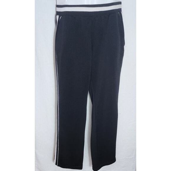 Athletic Works Black Joggers with White Stripes and Pockets Women's Size Small - Picture 1 of 12